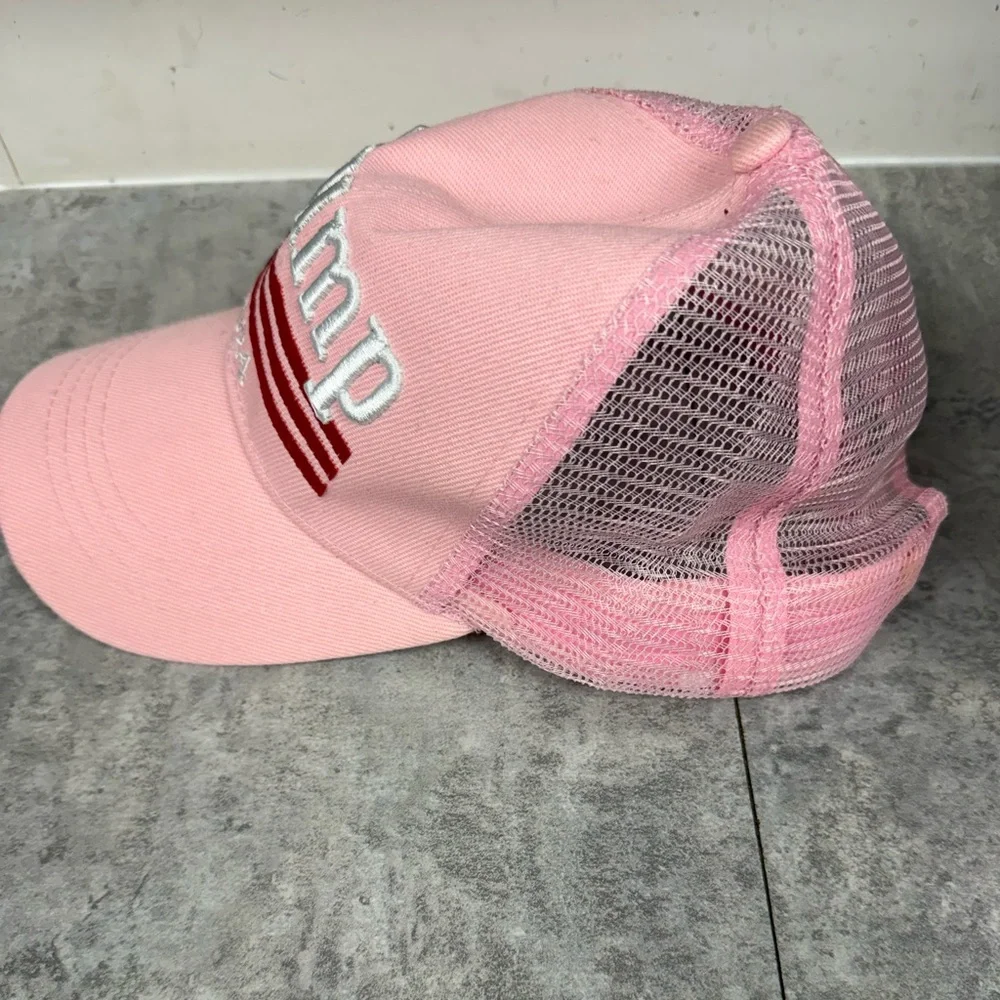 Pink Trump 2024 Cap with Flag Embroidery - Picture 2 of 5